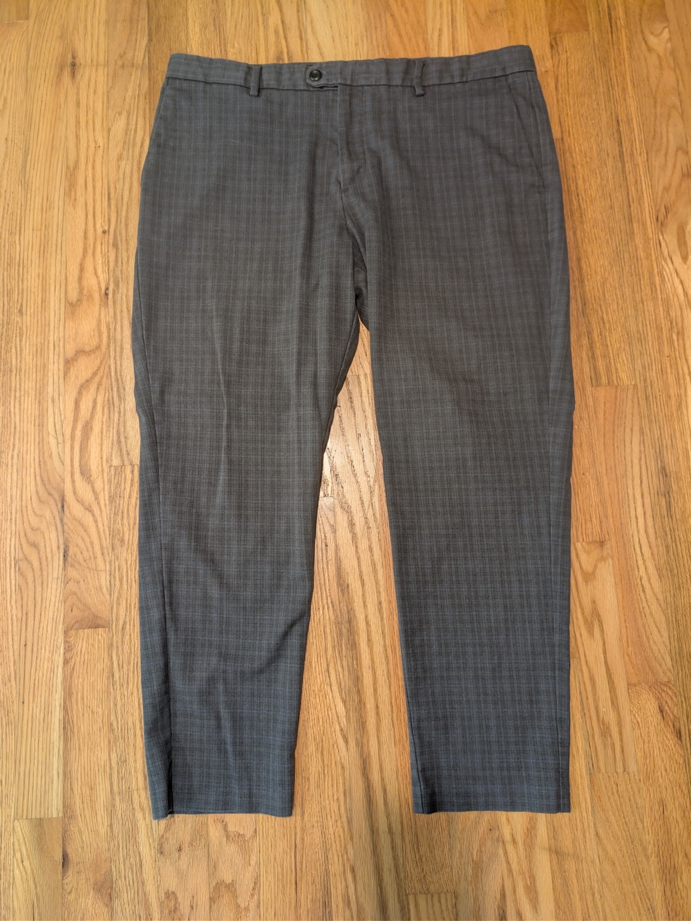 Banana Republic Men's Gray Plaid Dress Pants